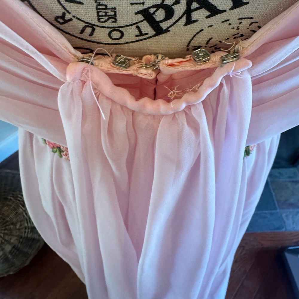 Vintage Pink Lorrie Deb San Francisco Formal Prom Bridal Dress Long Sleeveless - Picture 6 of 12